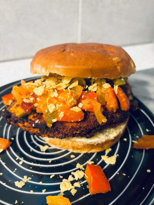 Chick n Chorizo Fajita Burger