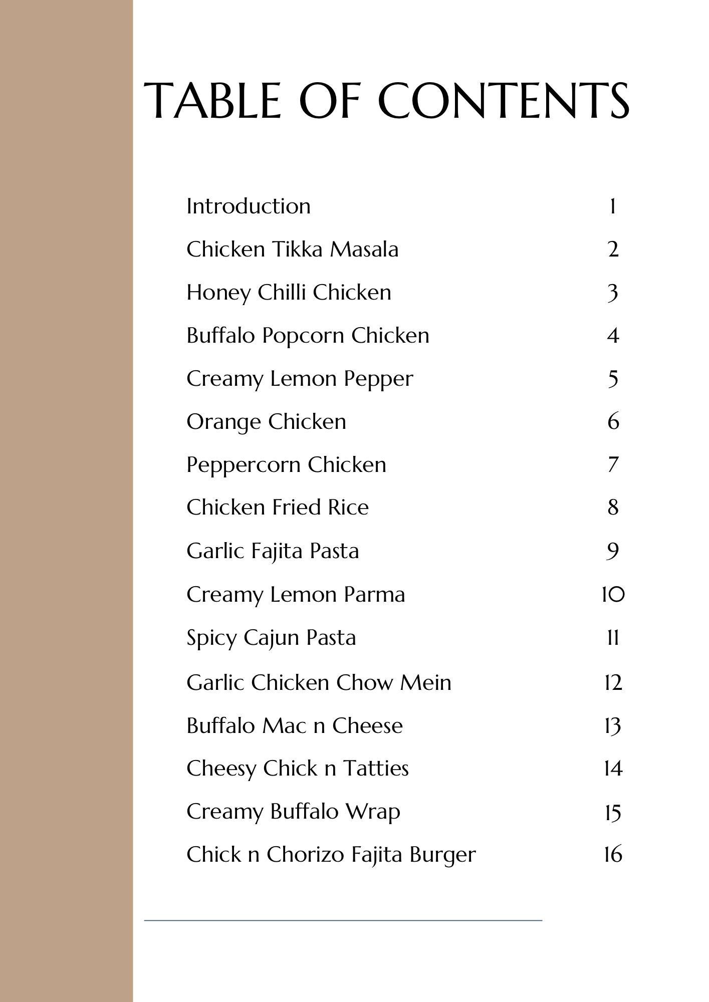 Recipe E-Book (Chicken Edition)